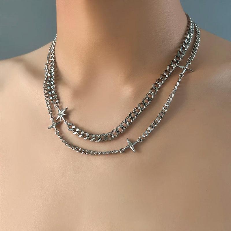 Colar Estrela Dupla Camada