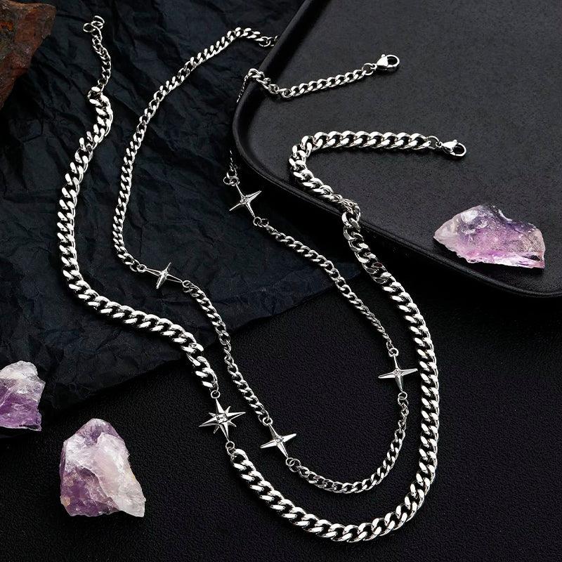 Colar Estrela Dupla Camada