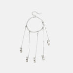 Pulseira Geométrica de Pulso com Anéis Punk