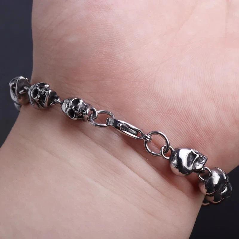 Pulseira Caveira Gótica